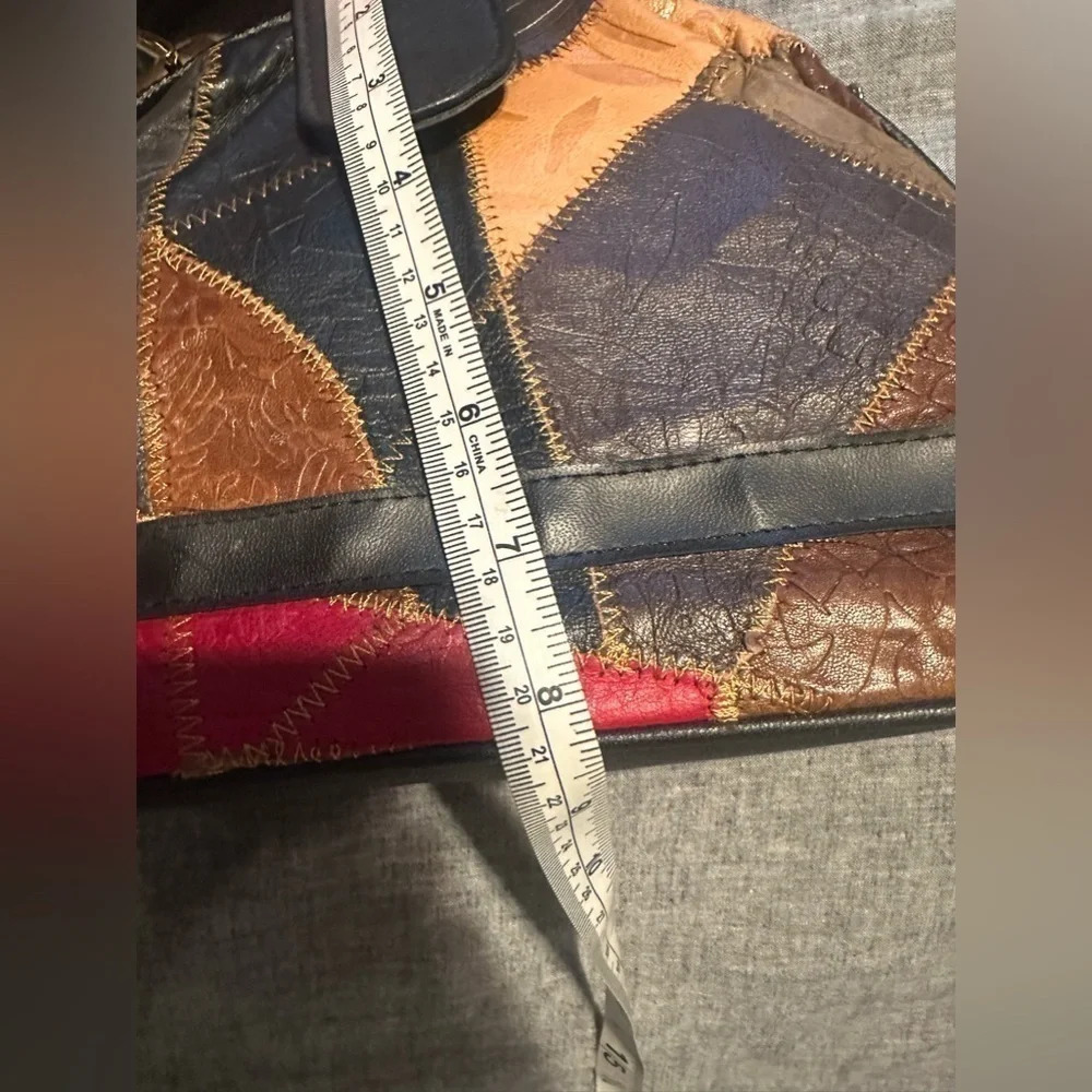 Vintage Taurus Leather Patchwork Purse - image 3